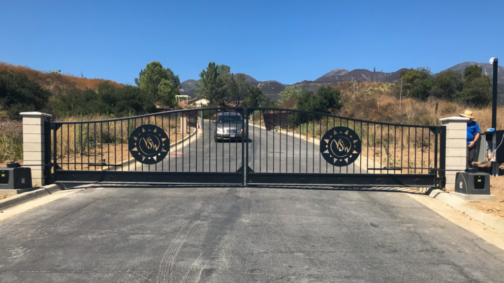 iron ornamental gate barrier