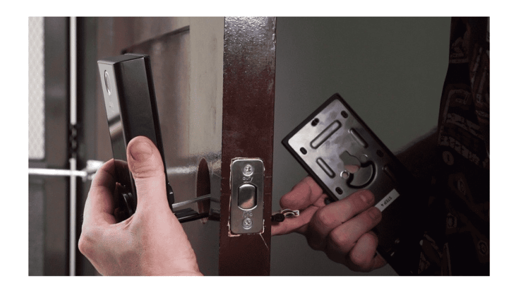 installing door pin smart lock